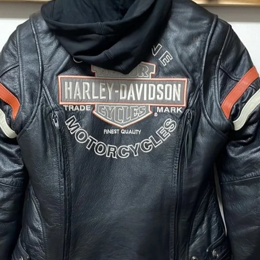 Authentic Harley Davidson Miss Enthusiast 3 in 1 Leather Jacket X Small EUC‌‌‌ - Picture 2 of 15